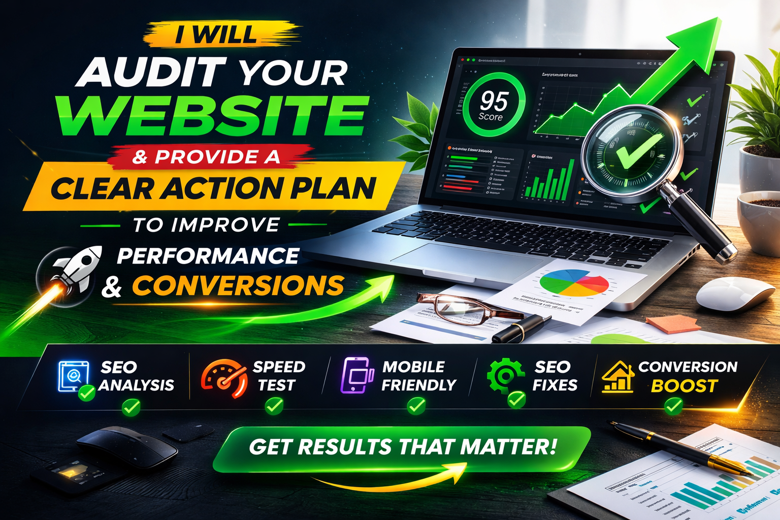 I will audit your website and provide a clear action plan to improve performance and conversions