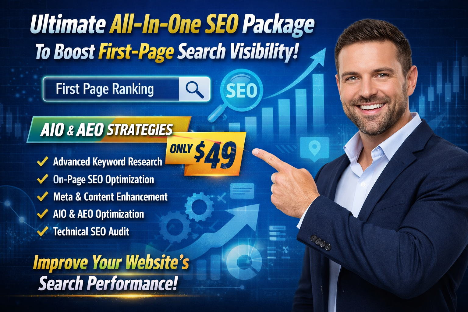 Complete SEO Rank Growth Package Using AIO & AEO Strategies to Compete for First‑Page Results