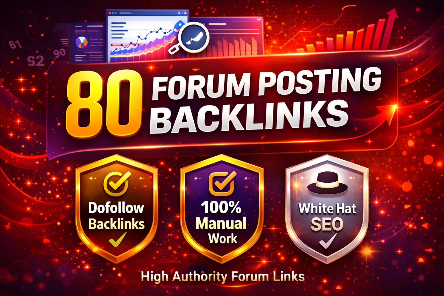I will create 80 high quality forum posting backlinks...