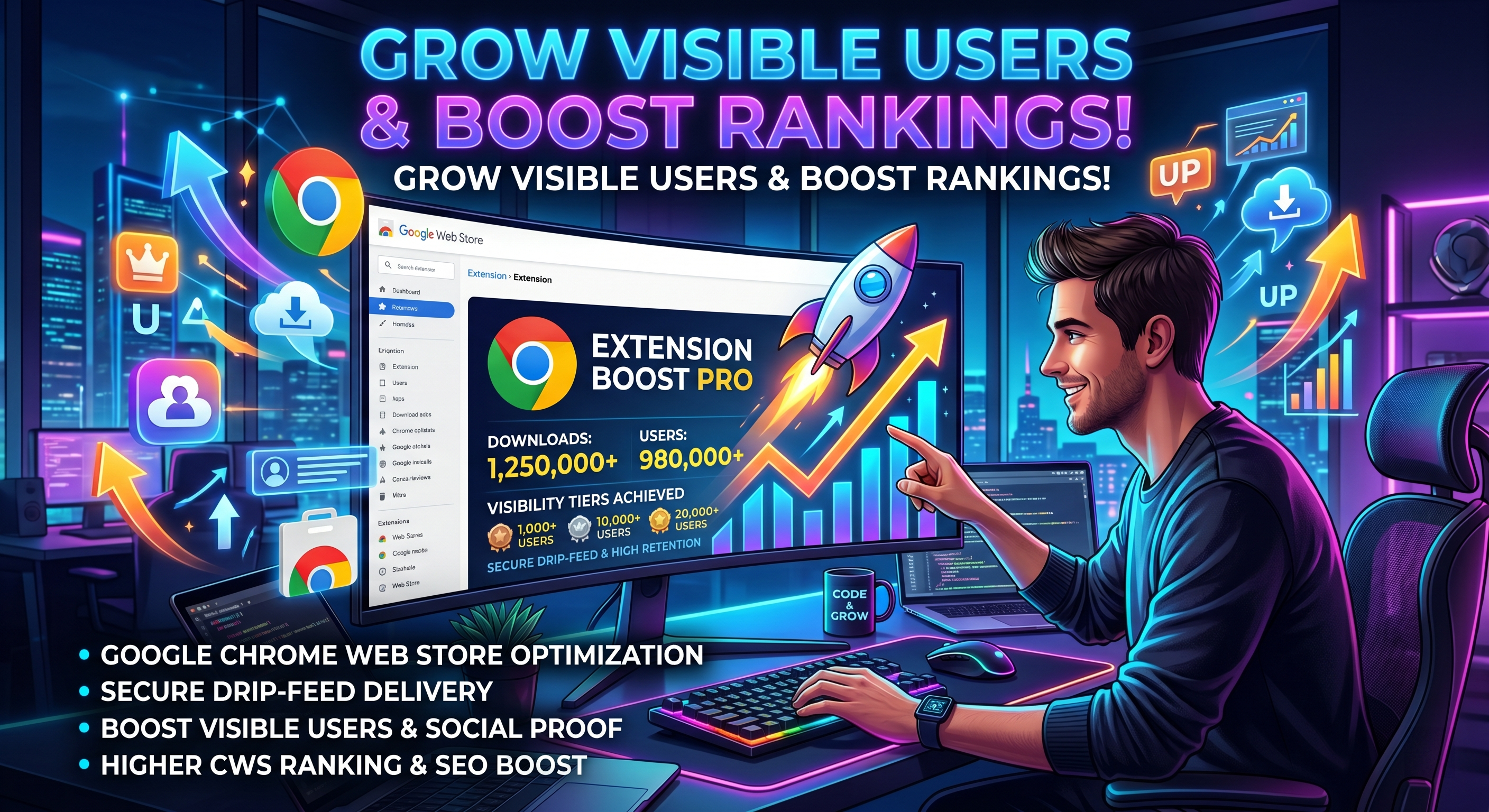 Increase Chrome Extension Users - Visible Store Count...