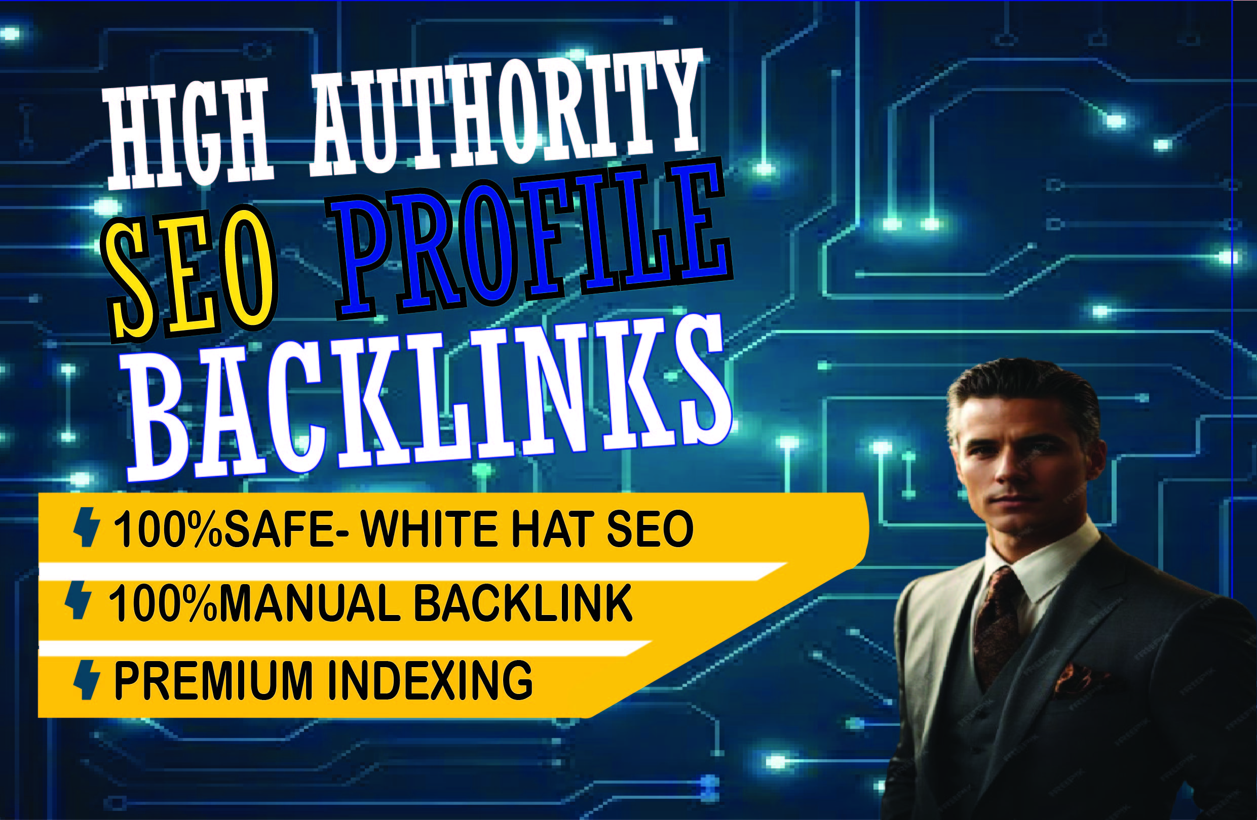 I will manually do high authority backlinks 