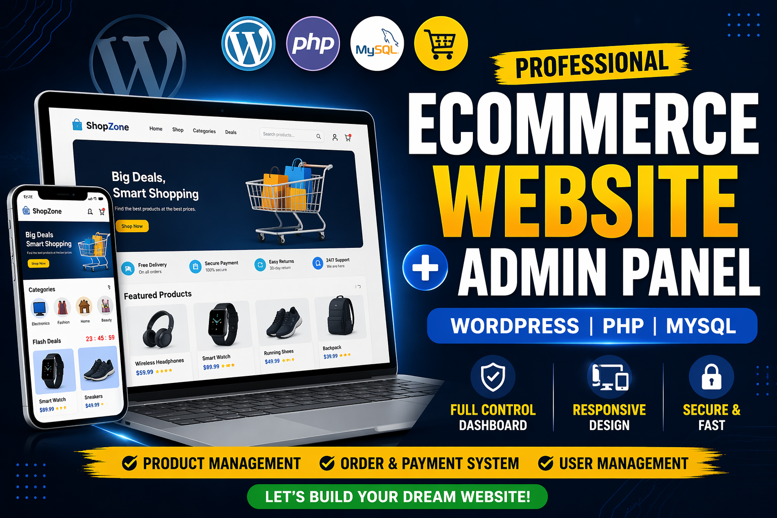 I will design and develop a professional WordPress website 