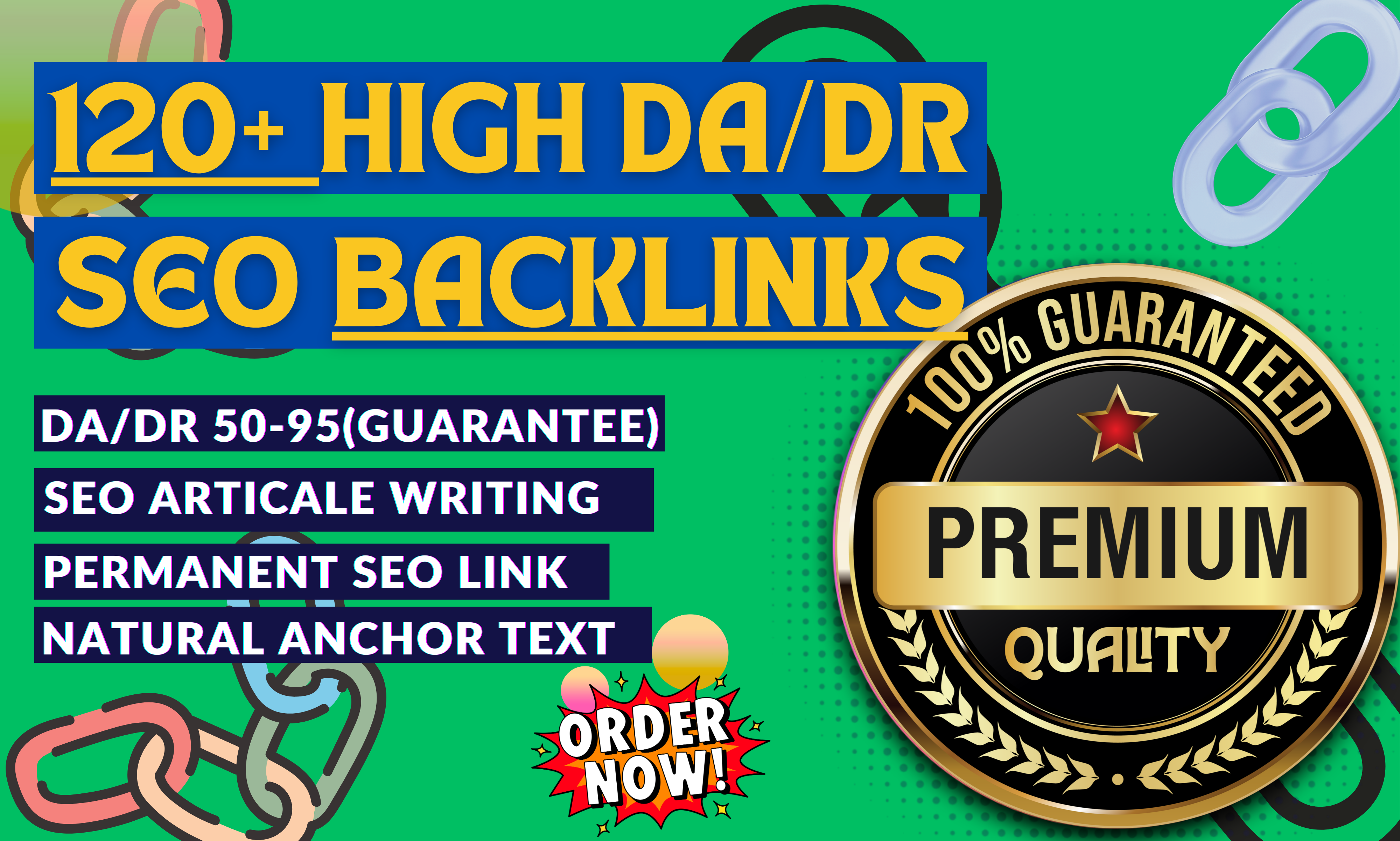 120+ High DA/DR Do-follow Backlinks for fast google Ranking