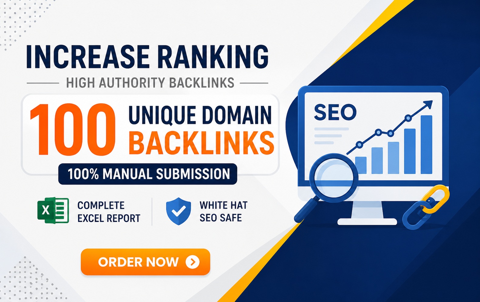 I will provide 100 high quality backlinks from unique domains for SEO ranking 