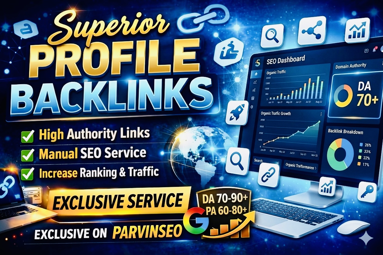 I will build 200 links DA 70-90+ profile backlinks for powerful SEO ranking 2026