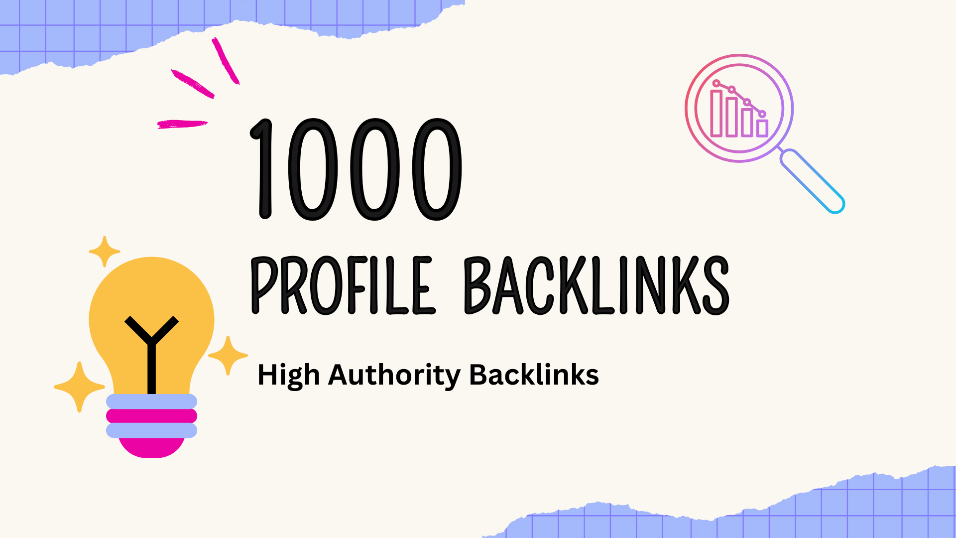 I will build 1000 high authority SEO profile backlink...