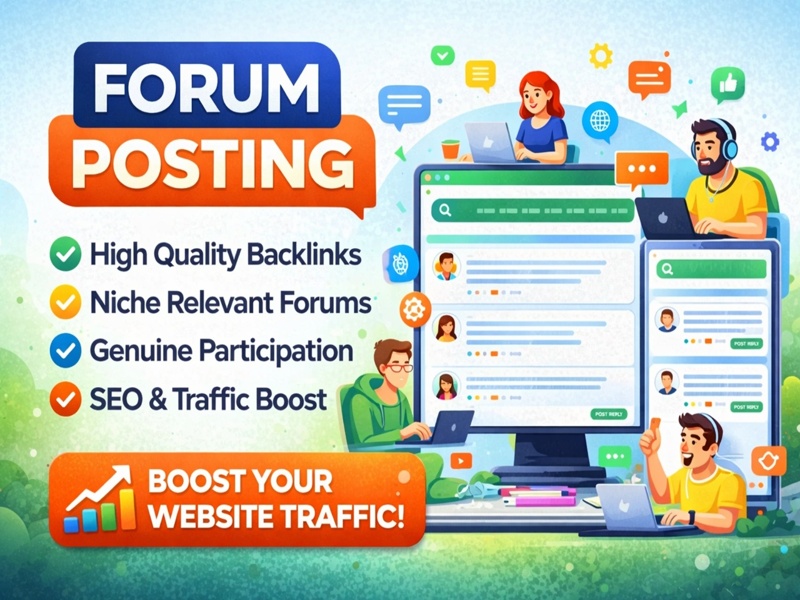 I will provide powerful 70 forum posting backlinks ma...