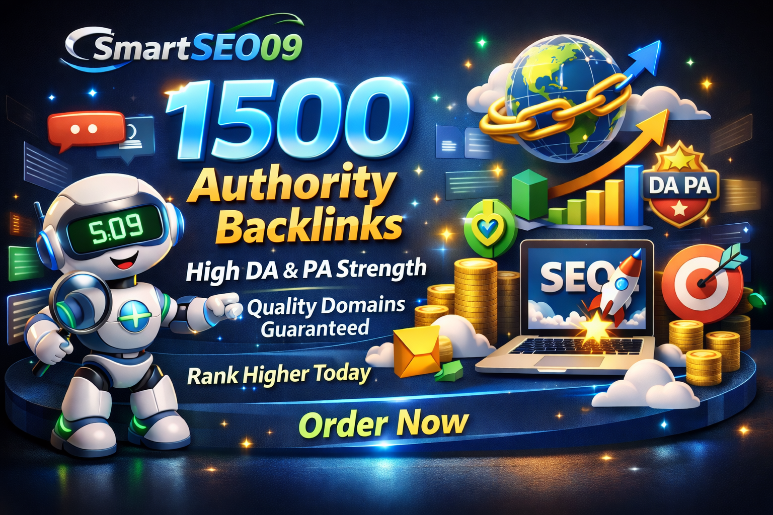 1500+ Authority Backlinks High DA PA Strength Quality...