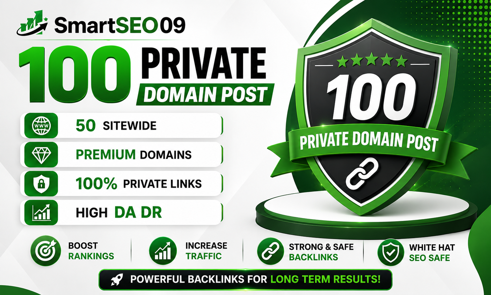 Powerful 100 Private Domain Post and 50 Sitewide Domains Backlinks for Higher Google Rankings