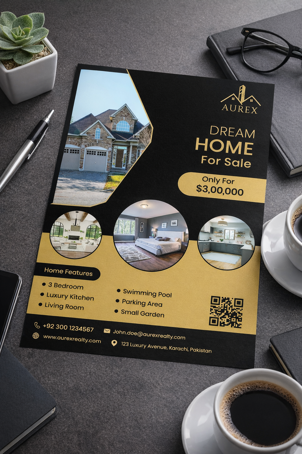I will create professional luxury real estate flyers.