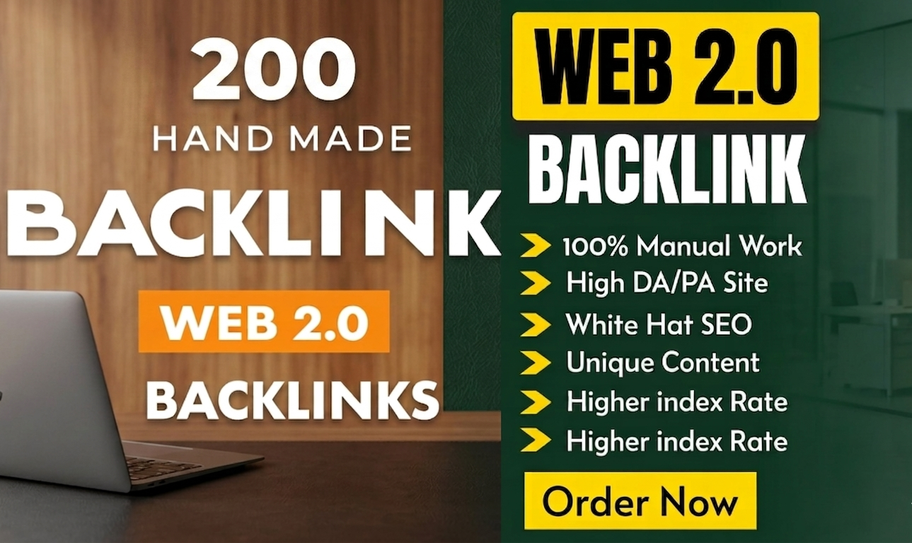 I Will provide High Quality Web 2.0 Backlinks- Afford...