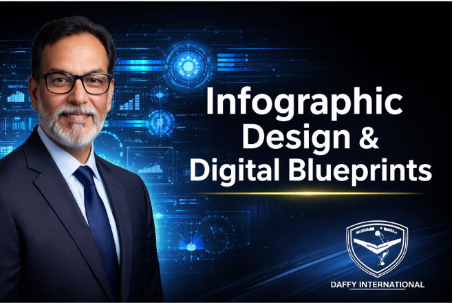 I will design professional AI infographics and digital strategy blueprints