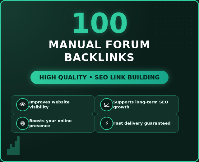 I Will Build 100 High Quality Manual Forum Backlinks for SEO Link Building