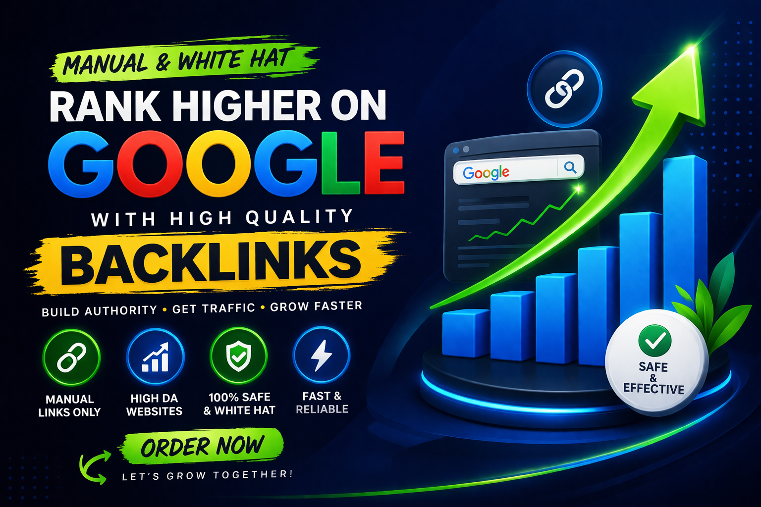 I will build high quality manual SEO backlinks to boost your Google ranking