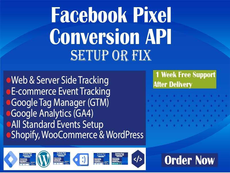 I will Setup and fix Meta Pixel,Conversion API Setup via GTM
