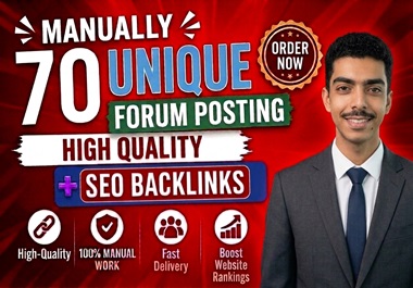 Make 70 Forum Postings for High-Quality SEO Backlinks...