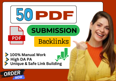 I Will Provide 50 High DA Manual PDF Submission Backlinks for SEO Ranking