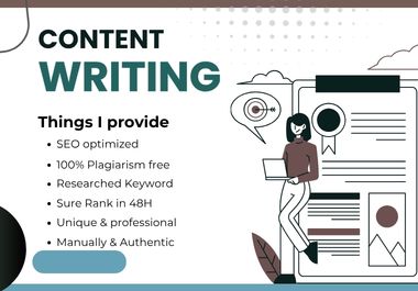 High quality SEO optimized Content with Research Keyword, Article, web content in 1000+ words