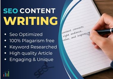 I will write SEO optimized articles and original cont...