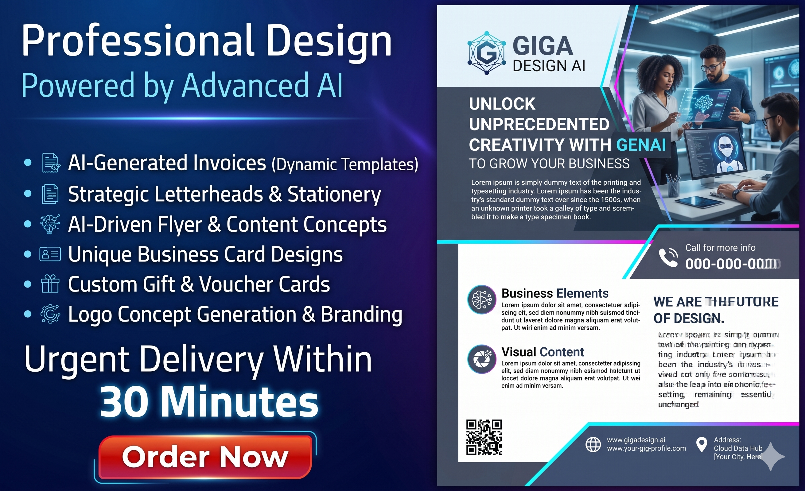 I will do invoice, flyer, letterhead and business card design for you