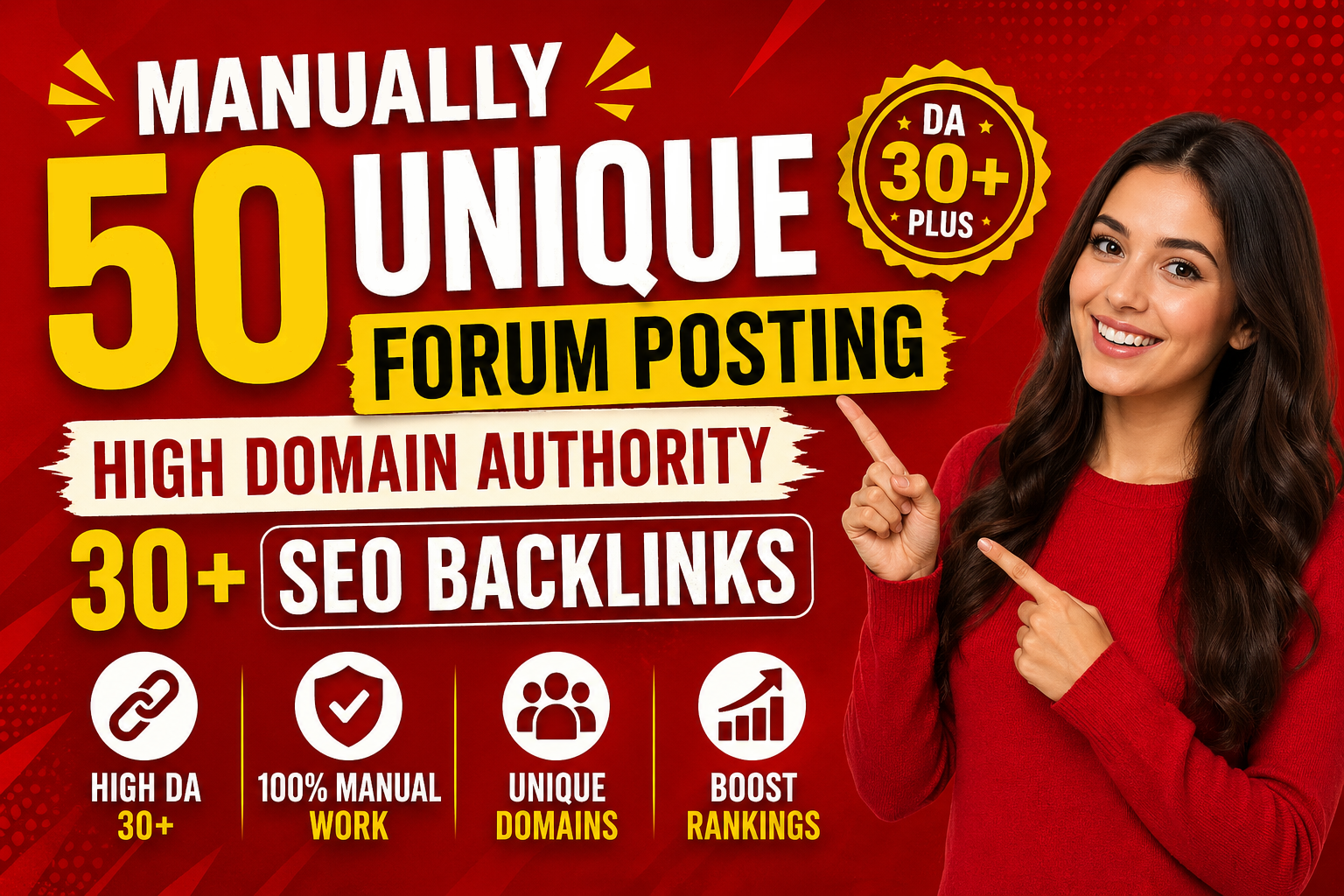 manually 50 unique forum posting high domain authorit...