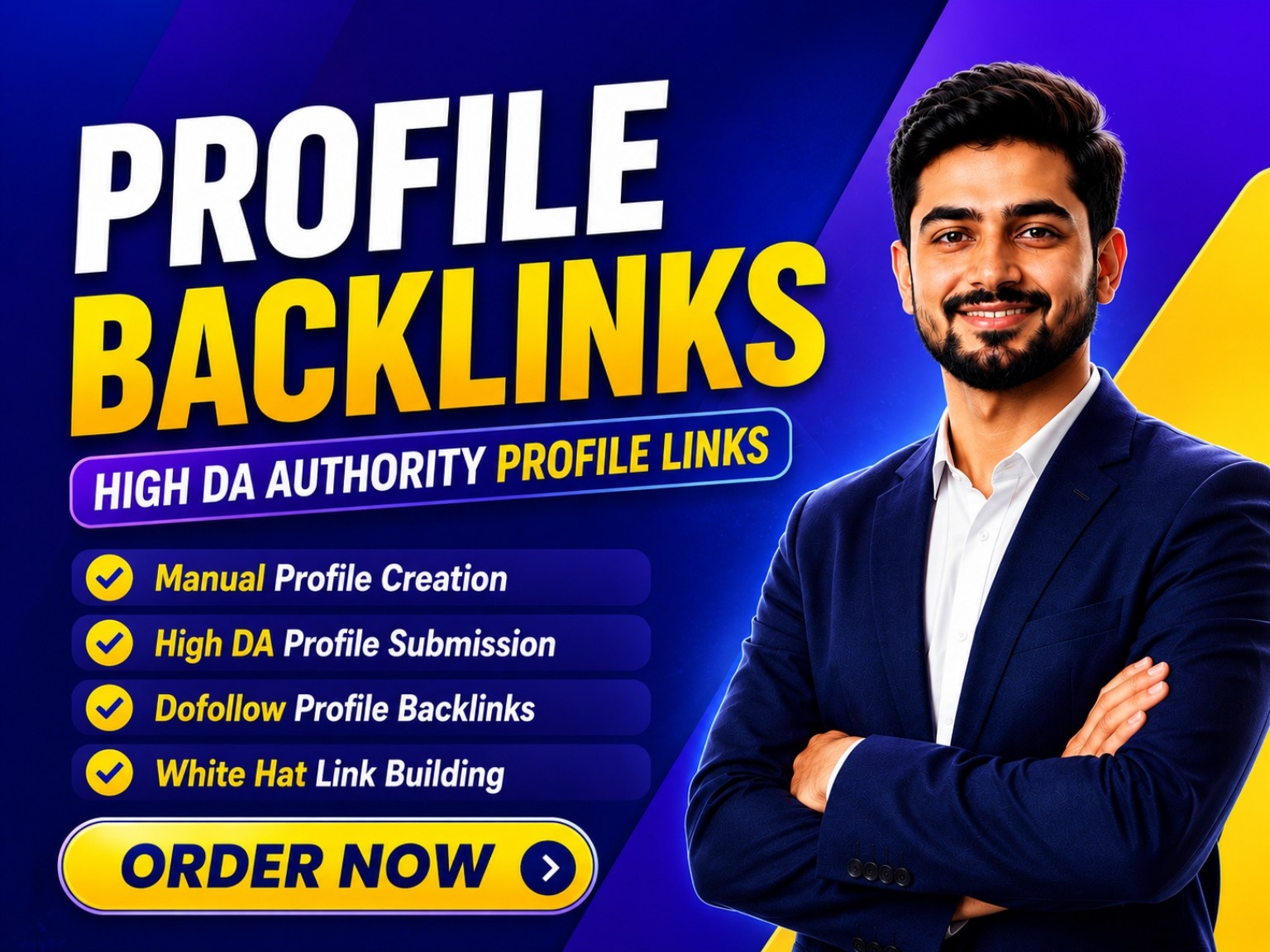 I Will Create 60 High DA Profile Backlinks for Powerf...
