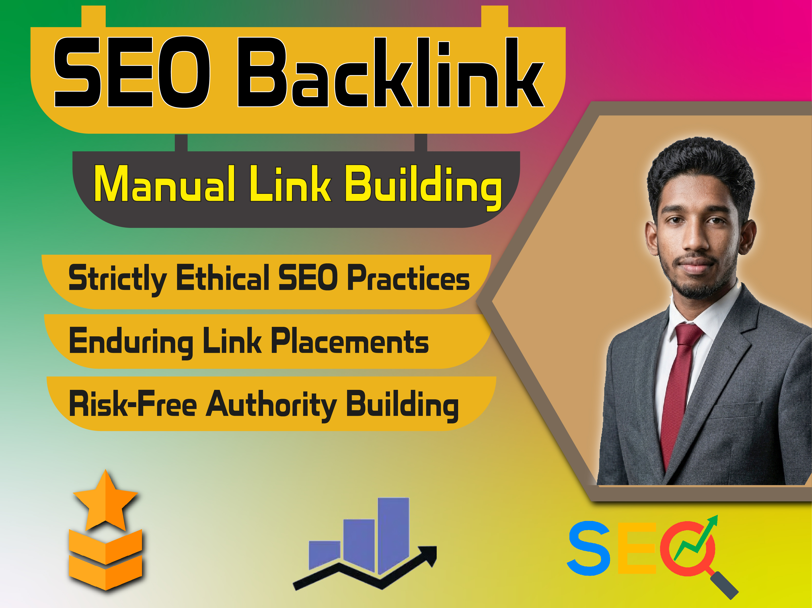 I will provide manual white-hat link building with high-authority dofollow backlinks.