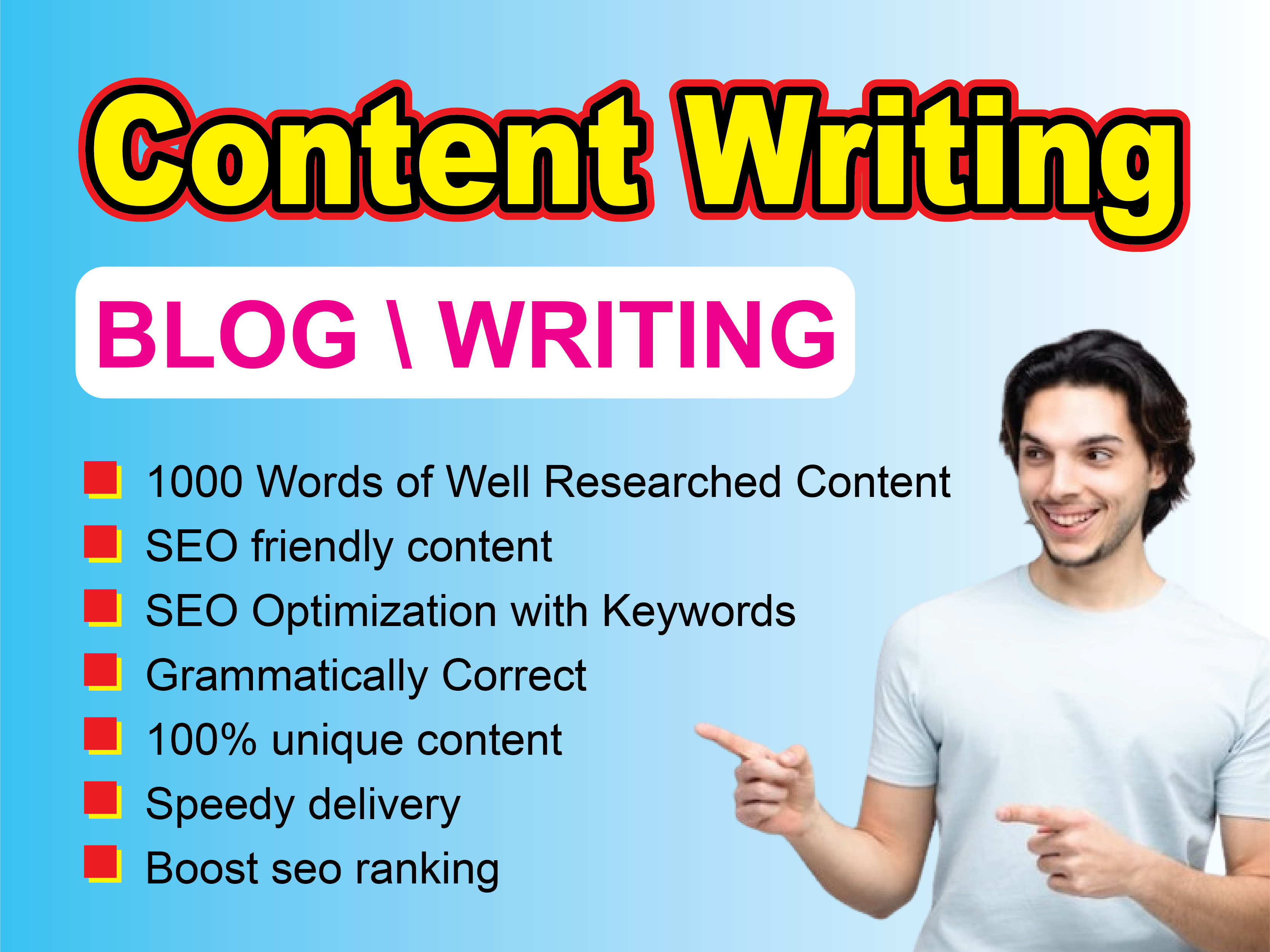 I will write 1000+ Premium Quality SEO Words for any content