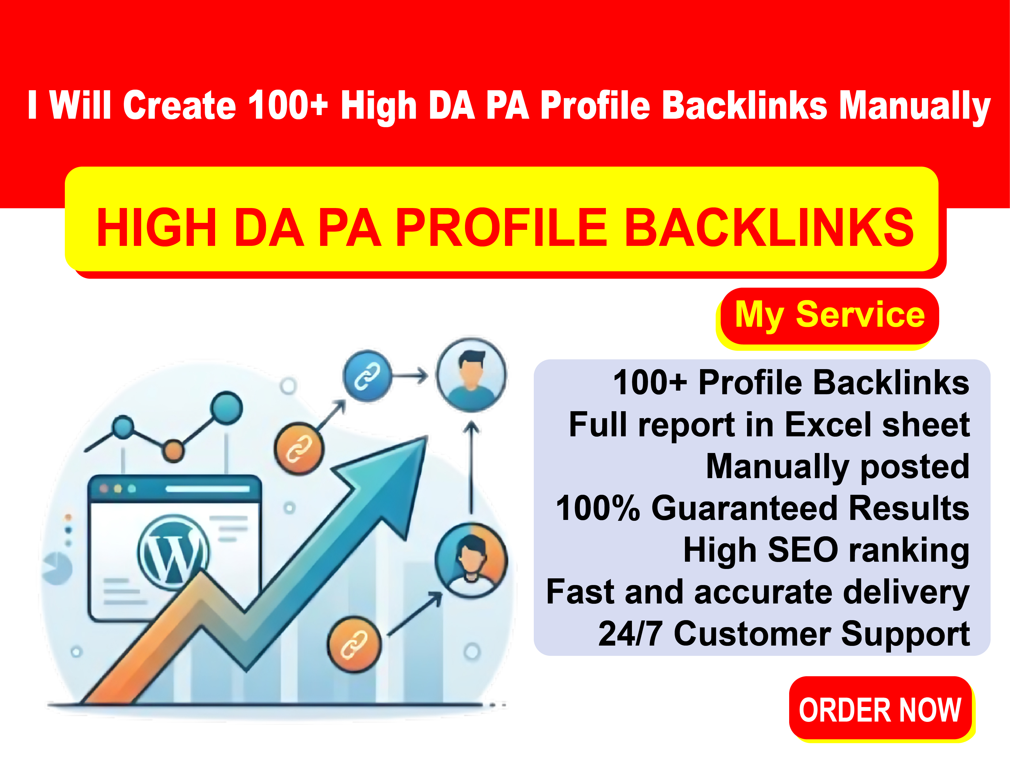 I Will Create 100+ High DA PA Profile Backlinks Manually
