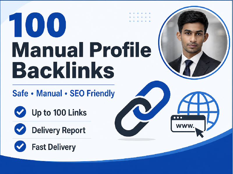 I will create 100 manual profile backlinks for your w...