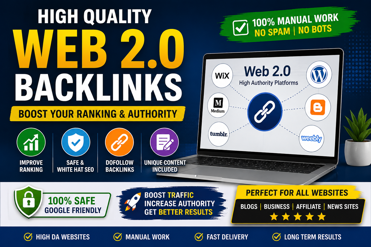 I will create high quality web 2.0 backlinks for SEO