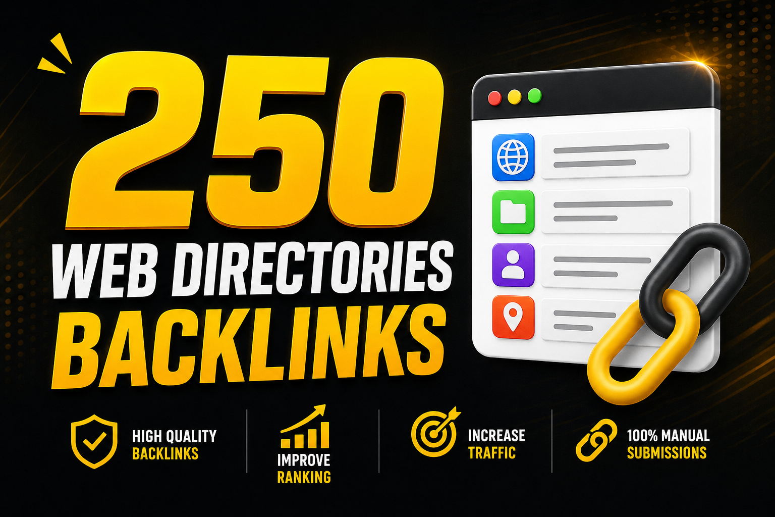 250 Web Directories Backlinks Manually for SEO Rankin...