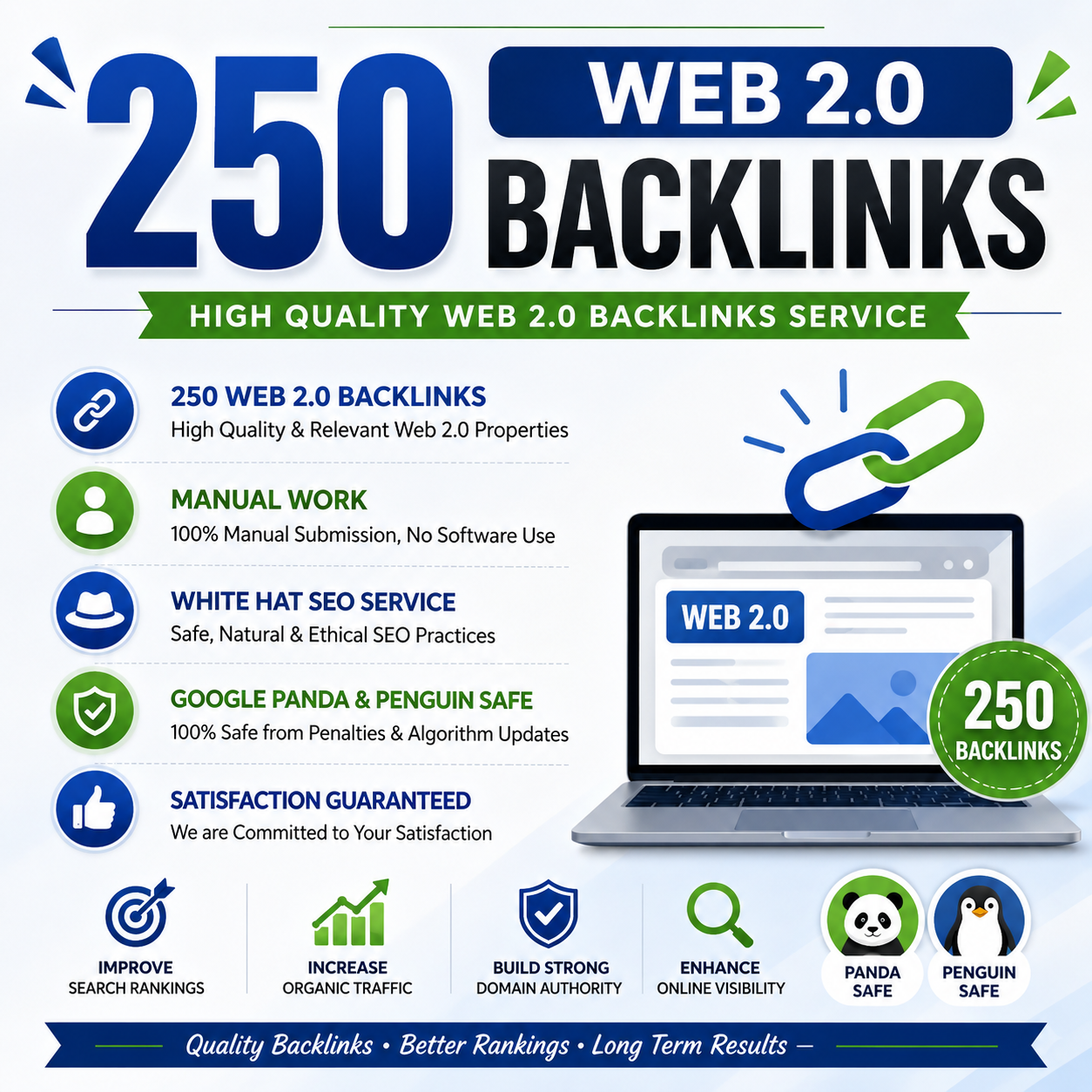 I will create 250 high quality web 2.0 backlinks manu...
