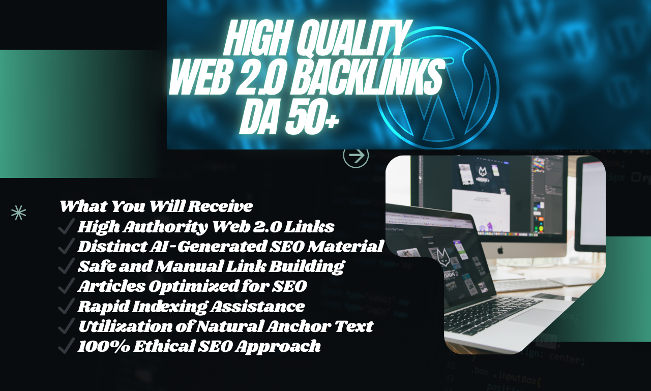 I will generate top-notch Web 2.0 backlinks using AI-...