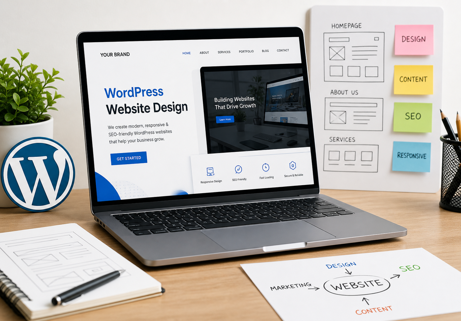 I will design a modern WordPress website, business site or eCommerce store