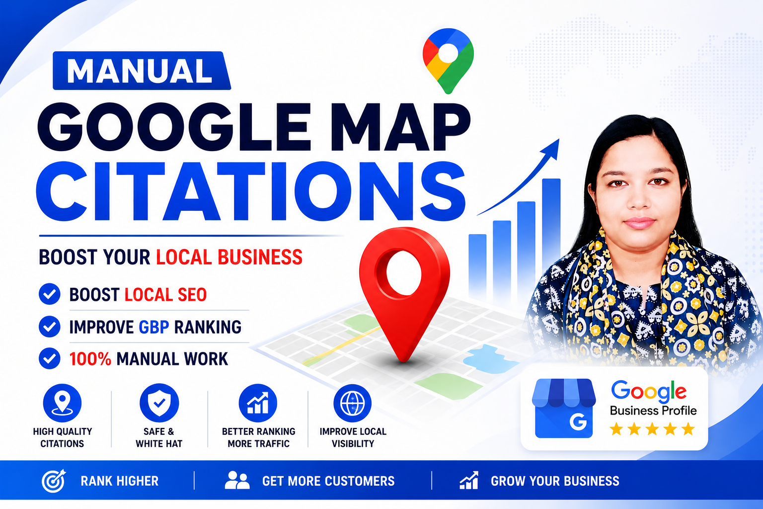 I will create manual Google map citations for local S...
