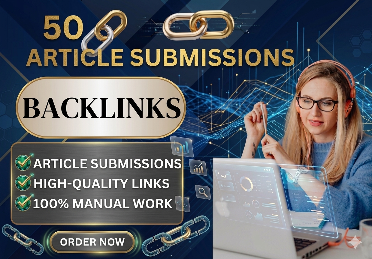 Provide 100 high authority manual article submissions...