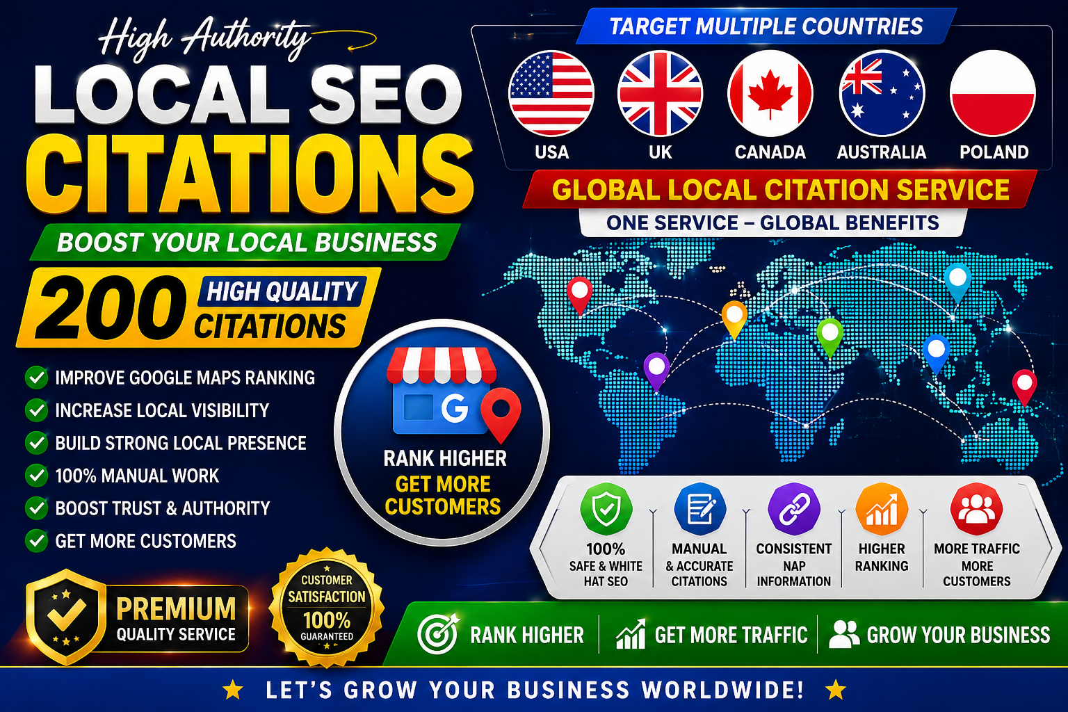 I will do 200 USA, UK, Canada, Australia & Pol...