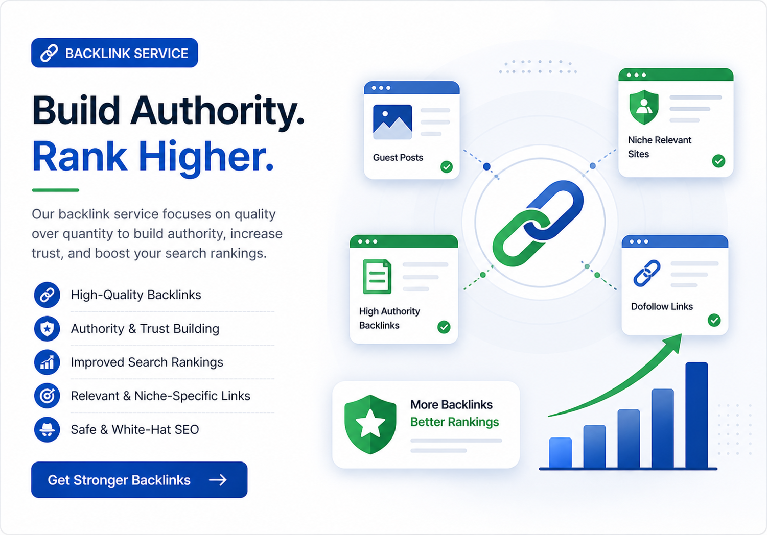 I will create safe white hat backlinks for SEO growth