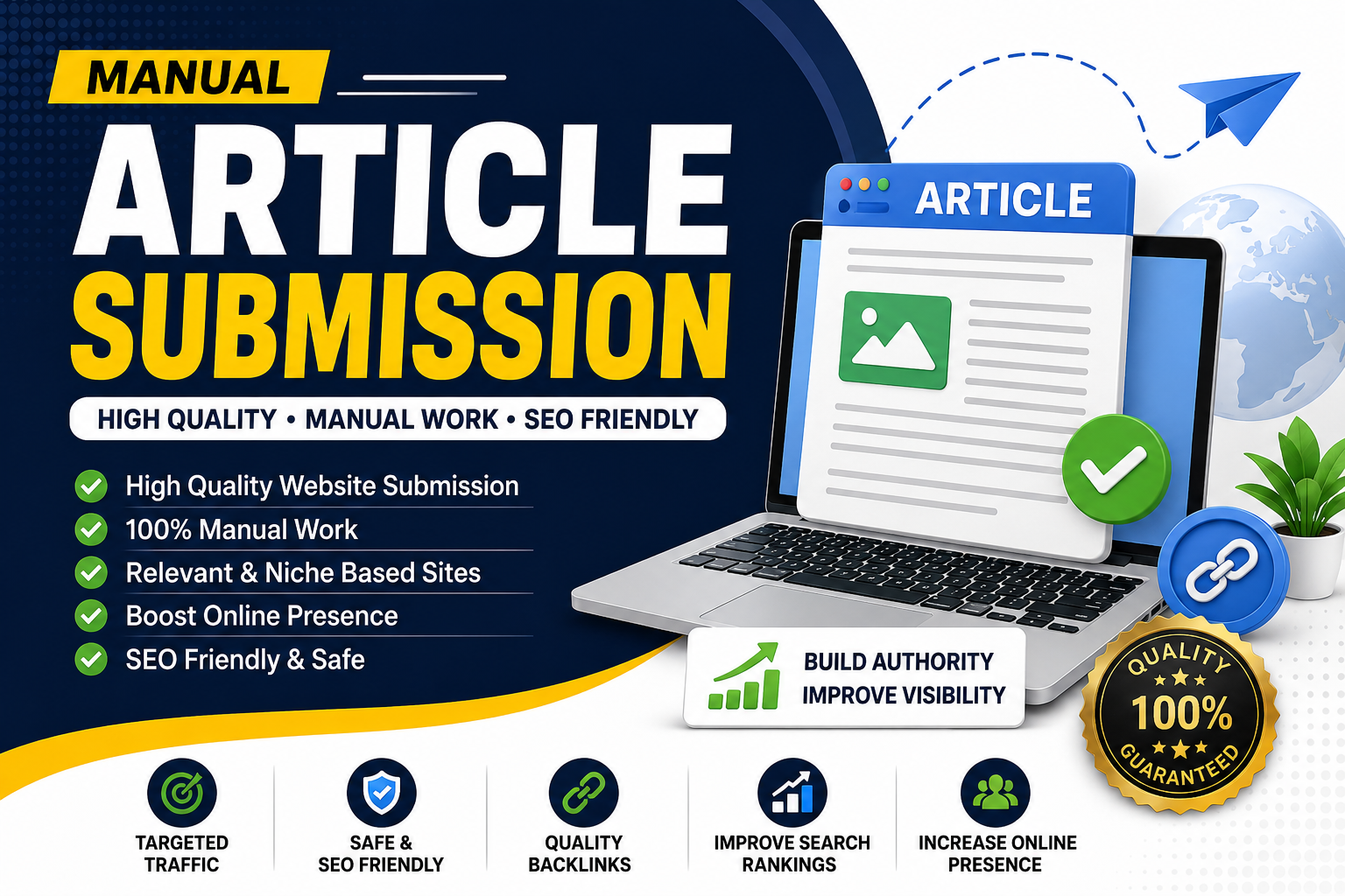 50 Manual Article Submission on High Quality Websites