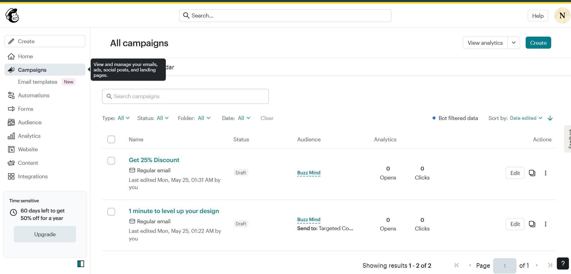 I will create and manage professional email campaigns for your business