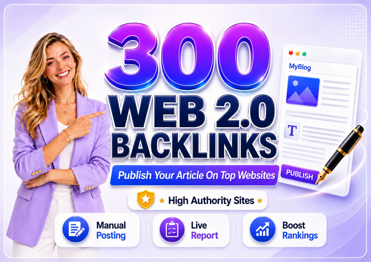 300 Manual Web 2.0 Backlinks From High Authority Site...