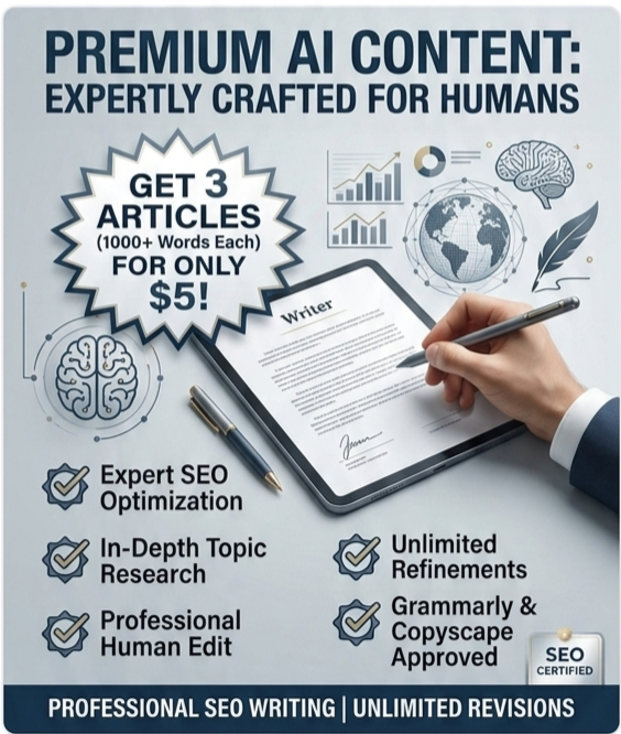 I will write high quality AI articles