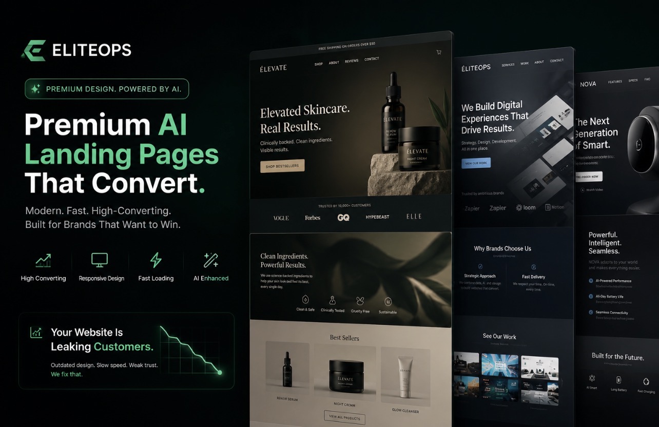 i will design a premium ai powered landing page or mo...