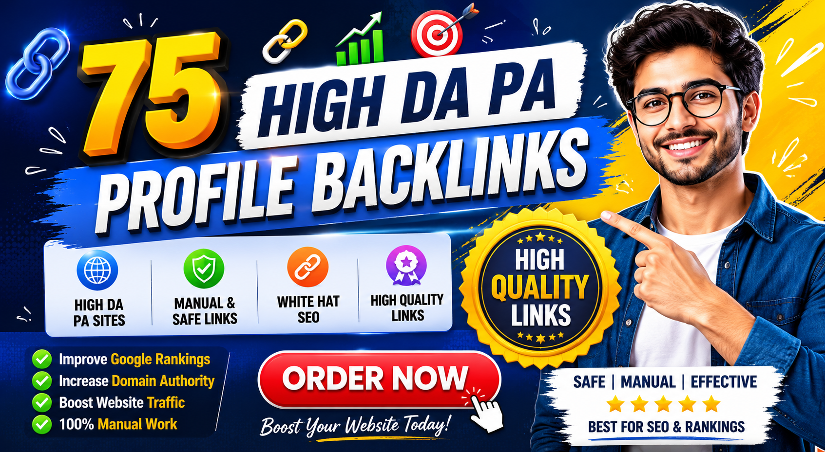 75 High DA PA Profile Backlinks Manually for SEO and ...