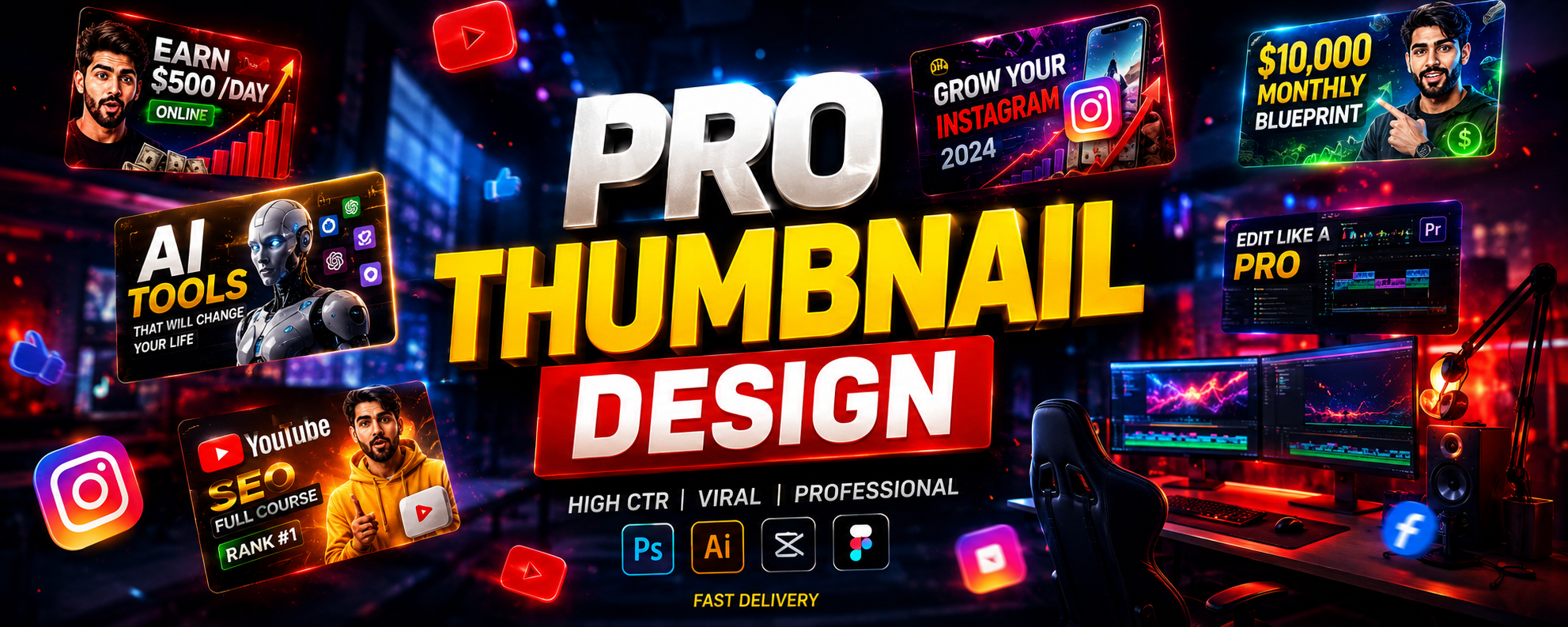 I will create viral YouTube thumbnails and AI photo e...