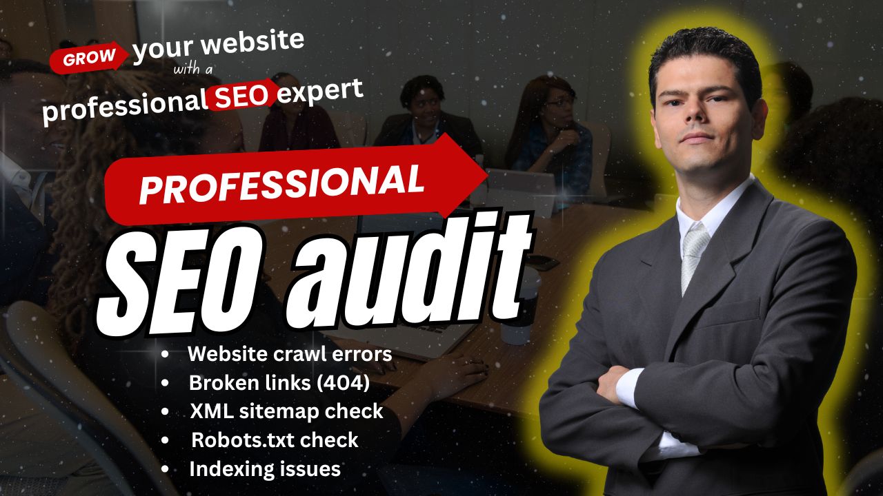 I will provide a professional SEO audit and fix criti...