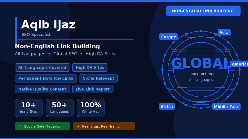 I Will Build High Authority Links on Non English Webs...