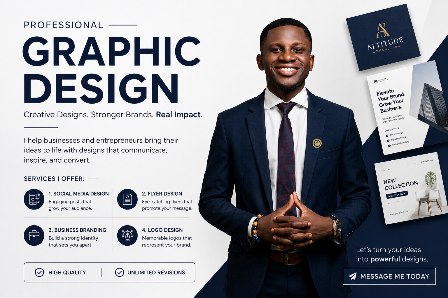 I will create professional graphic designs, flyers, ...