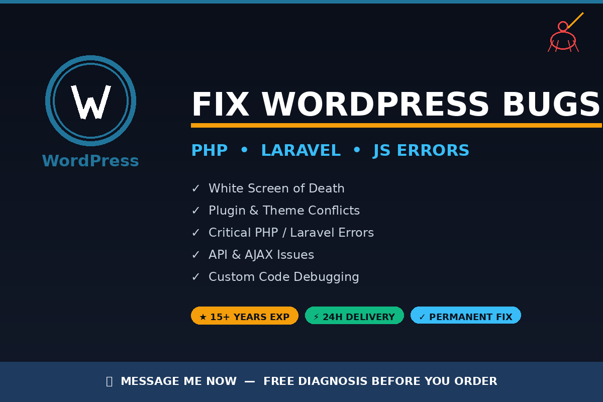 Fix WordPress Bugs, PHP Errors & White Screen of Death